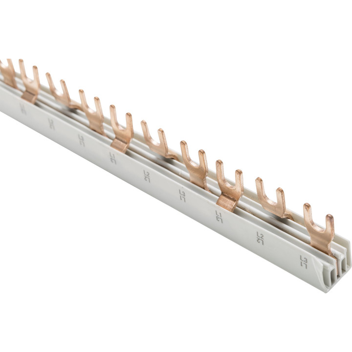 G-3L-1000/10 C MCB busbar 10mm 3 phases, fork type, 1m, 57 modules