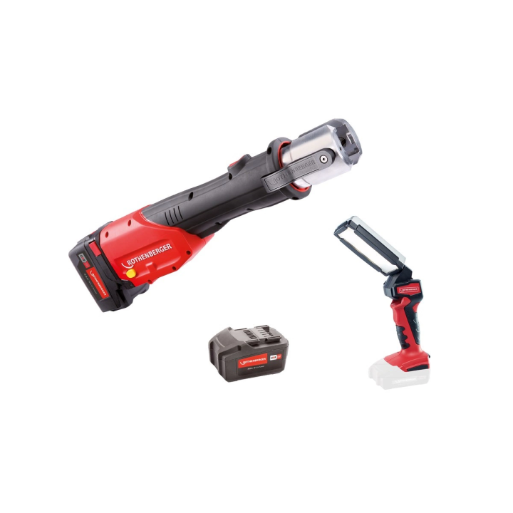 Rothenberger ROMAX 4000 Press Tool Set 18 V with RO FL Lamp 180