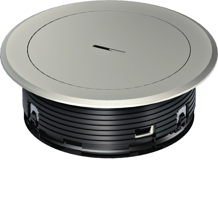 Hager LAR02MTS Cable Outlet Metal Tube Cover Silver