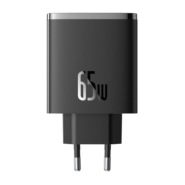 Зарядное устройство Baseus OS-Cube Pro 2xUSB-C + USB, 65 Вт (черное)