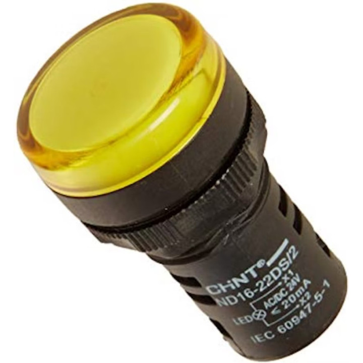 CHINT LED Indicator CIH767, D22 24VAC/DC Yellow