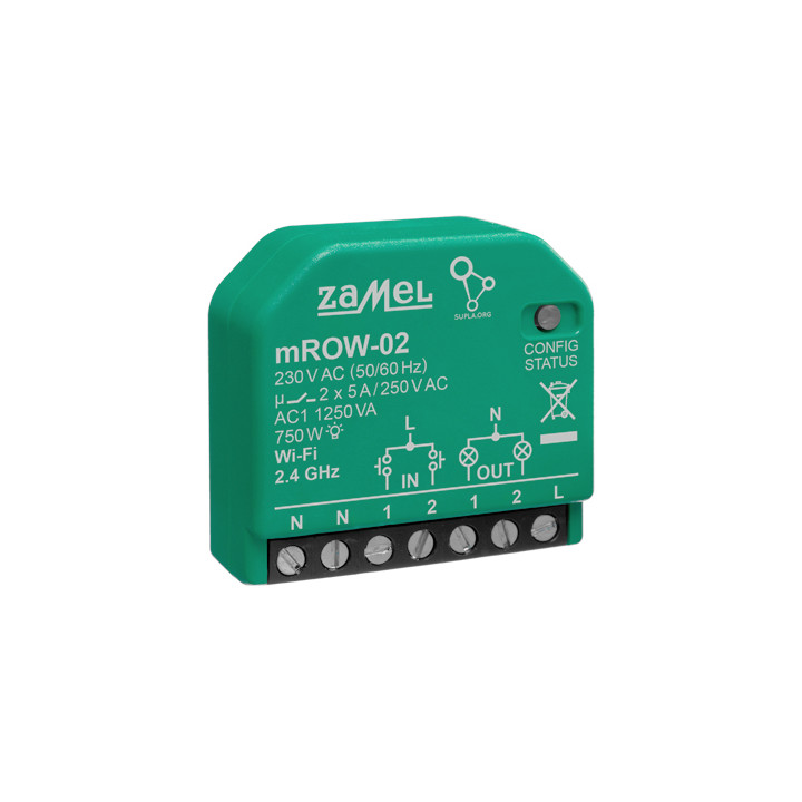 ZAMEL M/ROW-02 Wi-Fi умный настенный выключатель SUPLA 230 В AC