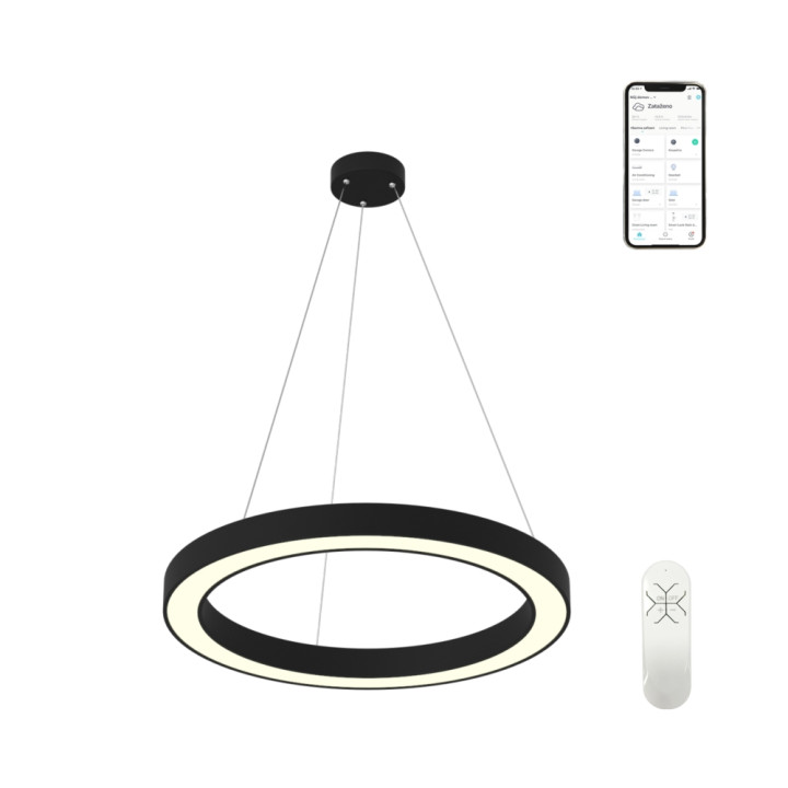 Immax NEO PASTEL Smart závěsné svítidlo 95cm 66W černé Zigbee 3.0
