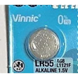 Vinnic L1121F / AG8 / LR55 1,5 В 41 мАч Щелочные батарейки 1 шт.