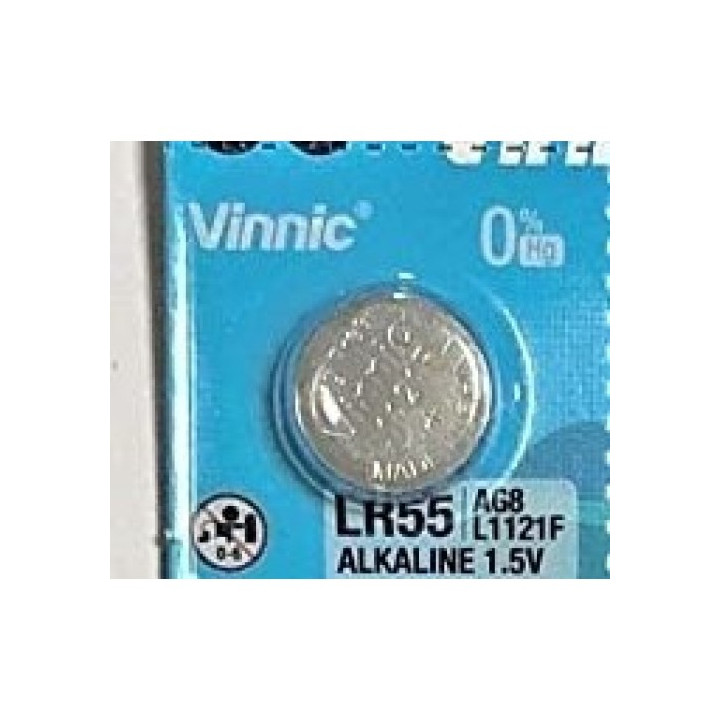 Vinnic L1121F / AG8 / LR55 1,5 В 41 мАч Щелочные батарейки 1 шт.
