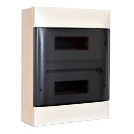 LEGRAND ARMOIRE EN SURFACE 2X12M PORTE FUMÉE TERRE ET BORNIER NEUTRE