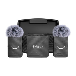 Fifine M9 Wireless Lavalier Microphone System (Black)