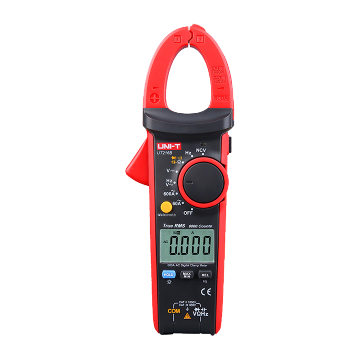 UNI-TREND UT216B 6000 Counts True RMS Clamp Meter AC/DC Current Tester