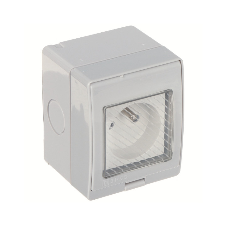 ATLO ATLO-S1IP5-V2 Presa per montaggio su superficie IP55 Presa di corrente esterna a 1 gruppo