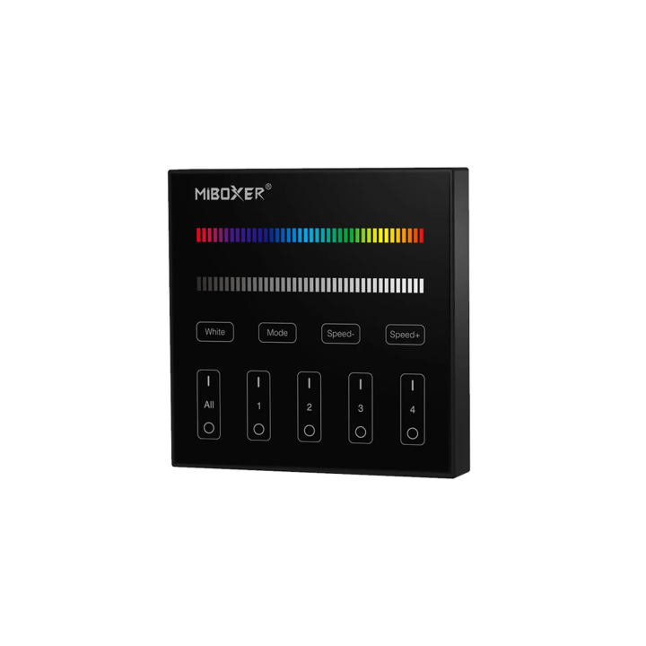 Wall mounted controller RGB/RGBW 4-zone Black 2xAAA B3B
