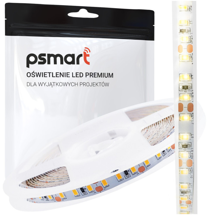 Psmart LED-Streifen 12V WW 2835 IP20 8mm 120LED/m 5m