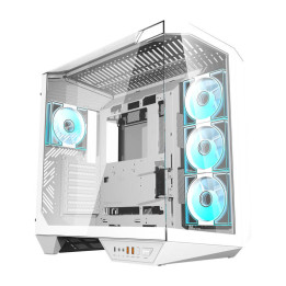 DarkFlash DY470 Weißes Computergehäuse + 4 Lüfter