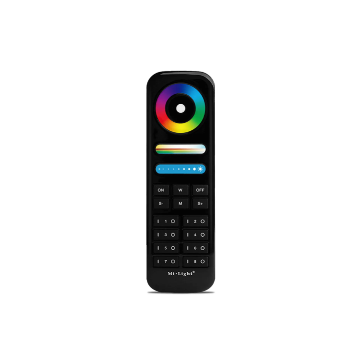 Remote controller RGB+CCT 8-zone, black 2xAAA FUT089B