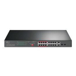 TP-Link :: TL-SL1218MP Niezarządzalny Poe do montażu w szafie, 16x10/100 Mbps, 2xGbit
