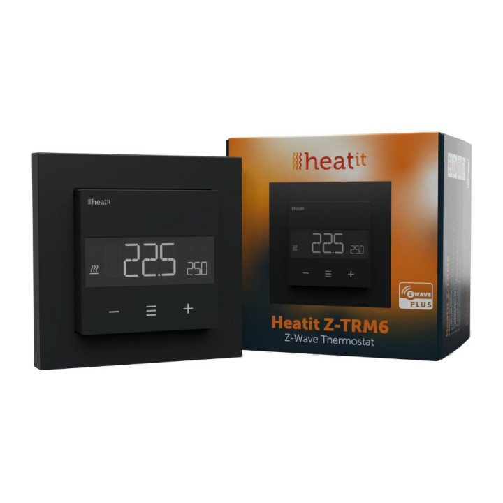 HeatIt Z-TRM6 Термостат Z-Wave серии 800 (матовый черный)