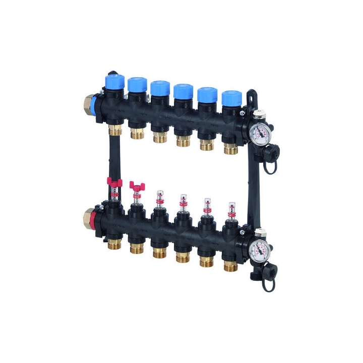 Manifold with flow meter FM 13XG3/4 EURO Uponor Vario M