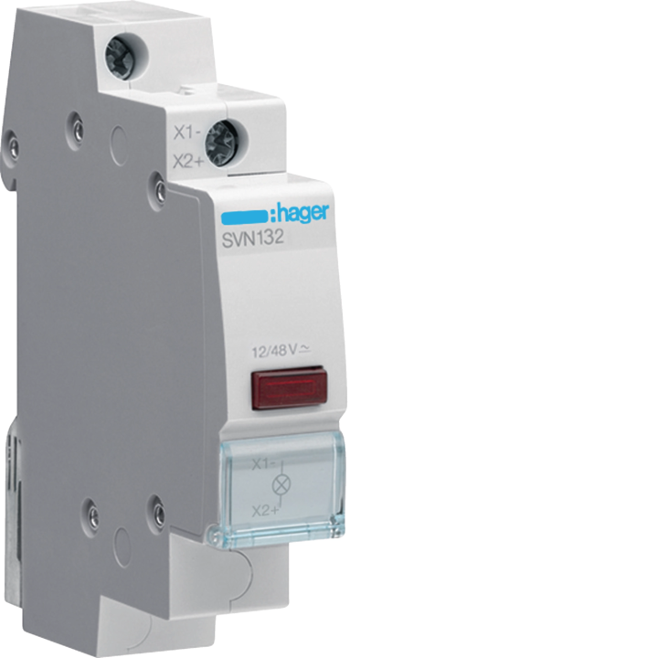 Hager SVN132 Red Indicator Light, 12/48V