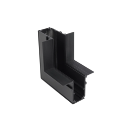 Vertical Corner Connector for Plaster-In Magnetic Track, Black
