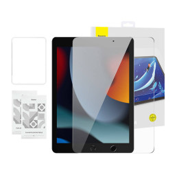 Protector de pantalla de vidrio templado Baseus Crystal de 0,3 mm para iPad Pro/Air3/iPad 7/8/9 de 10,2" (paquete de 2) + kit de