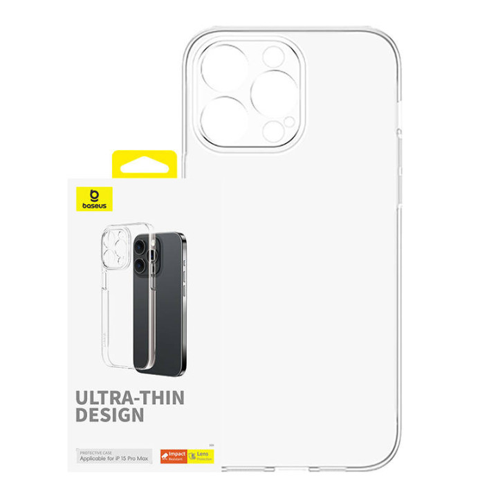 Funda para teléfono Baseus OS-Lucent Series para iPhone 15 Pro Max (transparente) P60157204203-03
