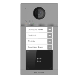 Hikvision DS-KV8413-WME1(C)/Podtynkowa, 4-przyciskowa metalowa stacja domofonowa do willi z PoE i kamerą na podczerwień 2 MP