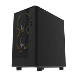 DarkFlash DB330M Mesh-Midi-Tower-Computergehäuse in Schwarz