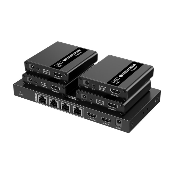 LENKENG HDMI-SPL-1x4-4K30-CAT6 HDMI over CAT6 Splitter 1x4 4K30Hz 60m