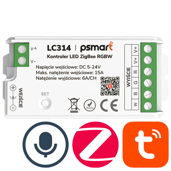 PSMART Контроллер LED RGBW 5-24В 15А Seria PX ZigBee TUYA