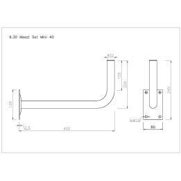 Brand UCHWYT-M40 Antenna Bracket Wall Mount 40 cm