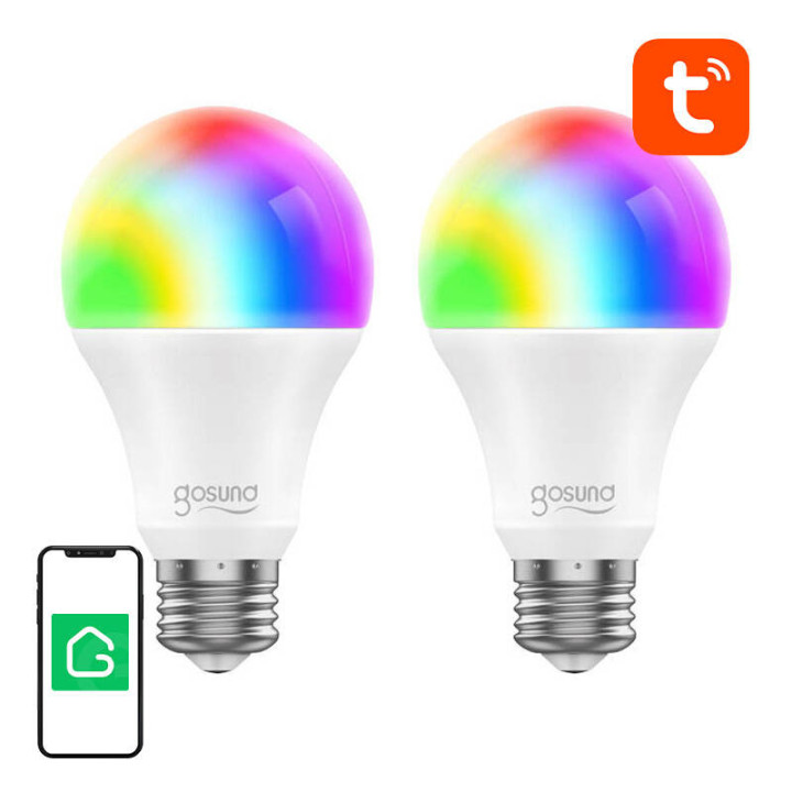Gosund WB4 Smart WiFi RGB LED Bulb E27 2-Pack Tuya