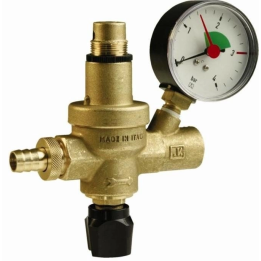 Afriso FAM automatic filling valve with pressure gauge 42406