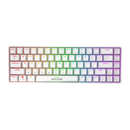 Teclado mecánico Fifine GK1W, 65% RGB (blanco)