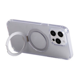 Joyroom JR-BP004 Funda protectora magnética para teléfono con soporte para iPhone 15 (Transparente)