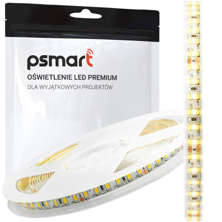 Psmart 5906203620333 LED-Streifen 24V WW 2835 IP65 8mm 120LED/m 5m