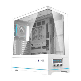 DarkFlash DY451 PRO Weißes Computergehäuse + 1 Lüfter