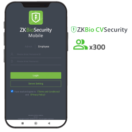 ZKTECO ZK-SOF-BIOCV-MBAPP-300EMP Биометрический терминал контроля доступа с отпечатком пальца, лицом, RFID, PIN и мобильным прил