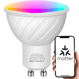 GU10 Smart Bulb Matter WiFi RGB+CCT 5W 400lm