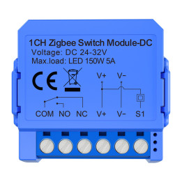 Avatto ZWSM16-DC32V-1 1-Channel ZigBee Switch Module with Dry Contact