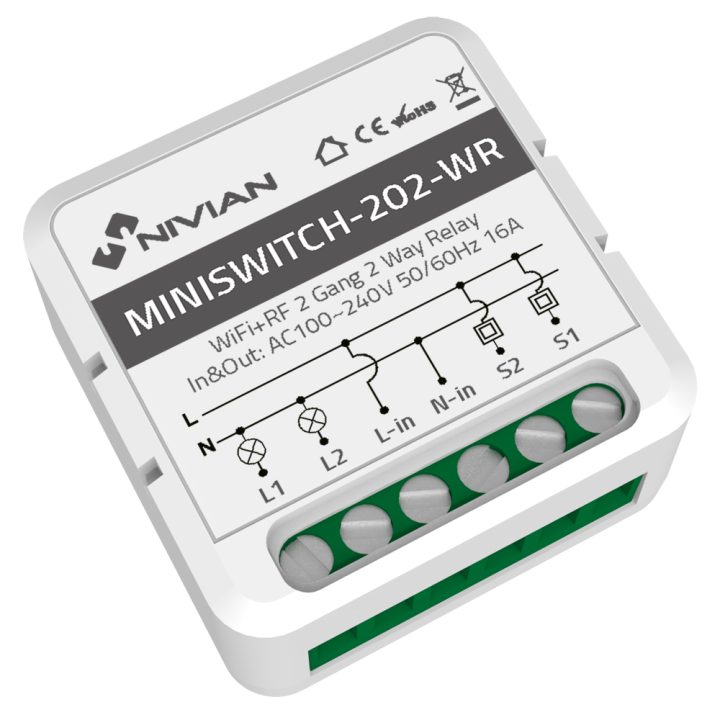 NVS-MINISWITCH-202-WR Smart Relay Module by NIVIAN RETAIL