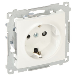KONTAKT Simon DGSZ1Z.01/11-SIMON54 Single Schuko Wall Socket 16A 250V White