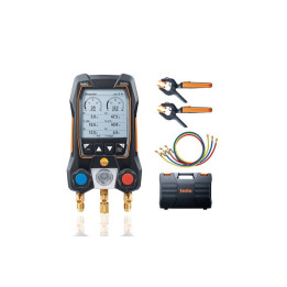 Kit colector digital Testo 550s Smart Kit con mangueras de llenado y sondas de temperatura inalámbricas
