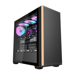 DarkFlash DS900WS Computergehäuse (Schwarz) + 4 Lüfter