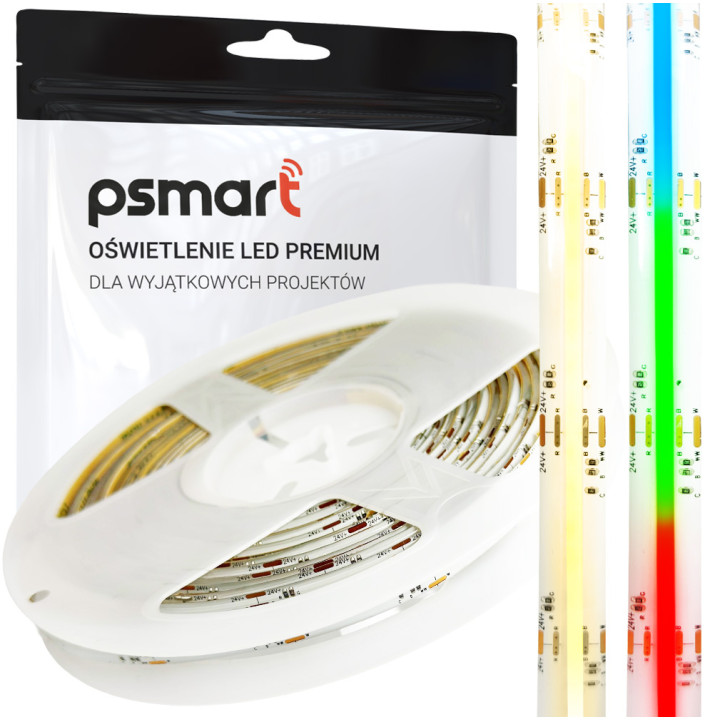 Psmart COB213 LED-Streifen RGB-CCT 24V 840LED/m 5m IP65