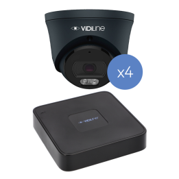 VidiLine KIT-615-35D-4 Zestaw do monitoringu IP z 4 kamerami kopułkowymi 5 MP i rejestratorem PoE NVR