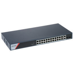 Hikvision DS-3E1528HP-SI-24P2T2F Switch PoE+ géré Gigabit 28 ports avec 24 ports PoE+ et 2 liaisons montantes SFP