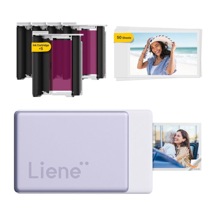 Портативный фотопринтер LIENE Pearl N200 Pro 2x3 дюйма (фиолетовый)