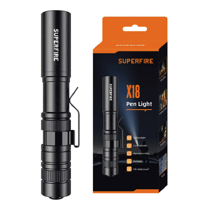 Latarka Superfire X18, 55 lm, 5 W, 5 trybów, 38 m