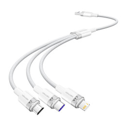 Vention CTRWG Cable USB 2.0 A a 3 en 1 6A 1,5M Blanco