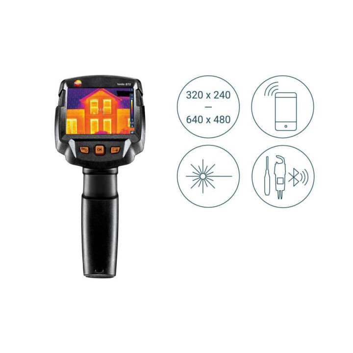 Termocamera Testo 872 con App e marcatore laser