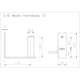 Brand UCHWYT-Z10-1 Antenna Bracket Wall Mount - Universal TV/Satellite Mount